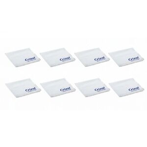 CRIZAL Microfiber Cleaning Cloth for Glasses, Full Size, 8 Pack